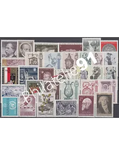 AUTRICHE, Année compléte 1970, collection timbres Europe