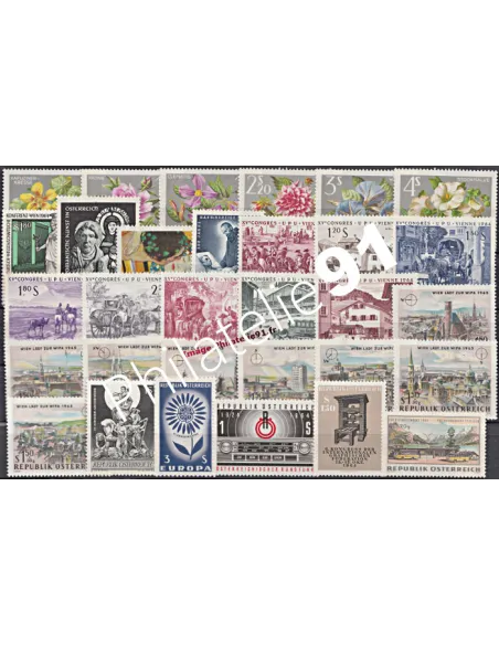 AUTRICHE, Année compléte 1964, collection timbres Europe