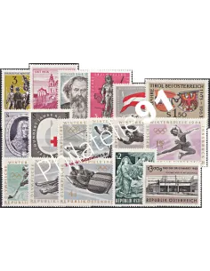 AUTRICHE, Année compléte 1963, collection timbres Europe