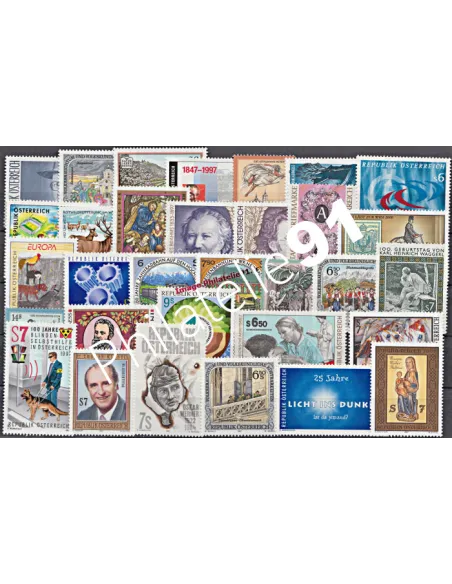 AUTRICHE, Année compléte 1997, collection timbres Europe