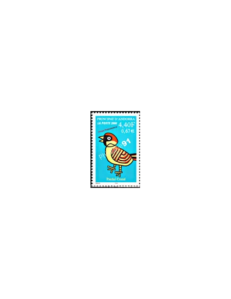 Timbre d'Andorre Français n° 533 - Thématique: Oiseaux