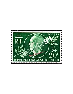 Timbre de Madagascar n° 288,Entraide française, timbres des colonies