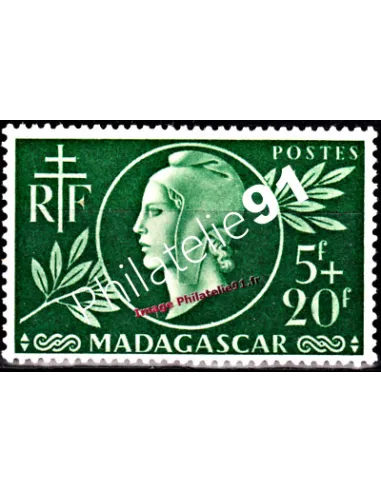 Timbre de Madagascar n° 288,Entraide française, timbres des colonies