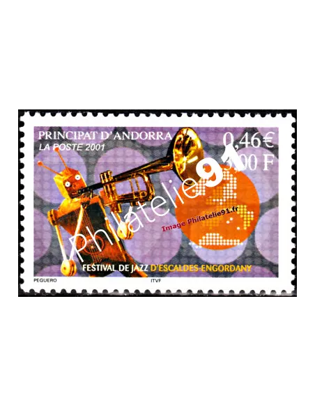 Timbre d'Andorre Français n° 550 - Thématique: Musique