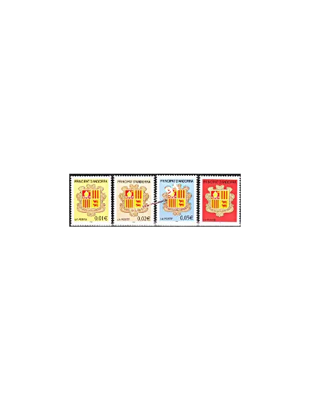 Timbres  d'Andorre Français n° 555 - 558 - Thématique: Armoiries