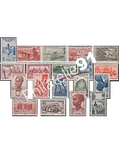 Timbres d'A.O.F. n° 24 à 42, timbres des colonies françaises