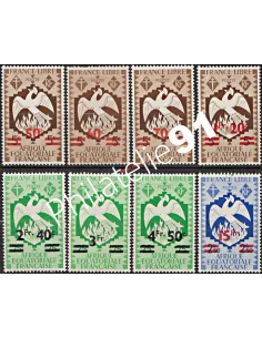 A.E.F. n° 198 à 205,Série de Londres, timbres des colonies françaises