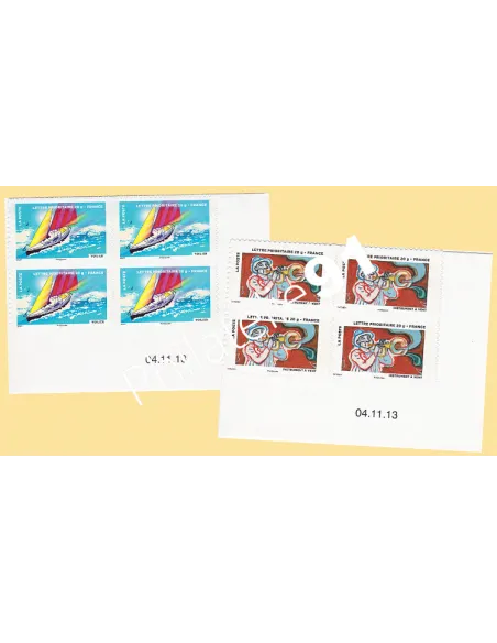 Coins datés adhésifs n° 894A et 897A, collection timbres France