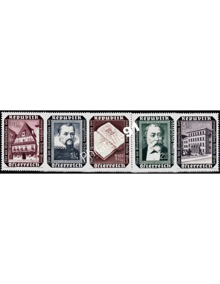 AUTRICHE - n°   822 à 826 collection timbres d'Europe