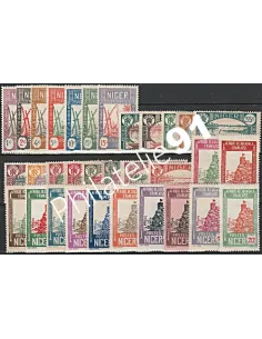 Timbres du Niger n° 29 à 52, timbres des colonies françaises