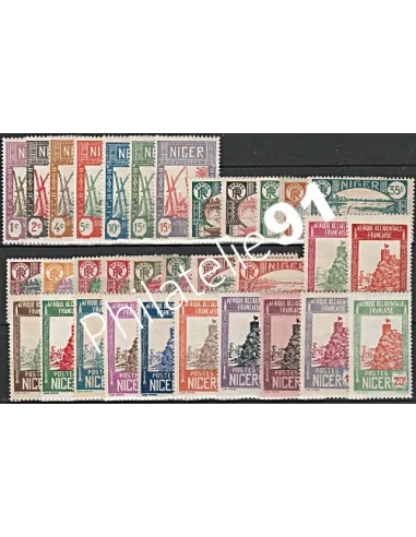 Timbres du Niger n° 29 à 52, timbres des colonies françaises
