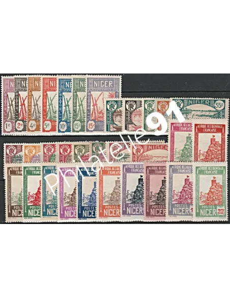 Timbres du Niger n° 29 à 52, timbres des colonies françaises