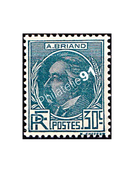 Timbre de France n° 291, Aristide Briand, collection timbres de France