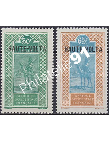 Timbres de Haute-Volta n° 41 à 42, collection timbres Colonies.