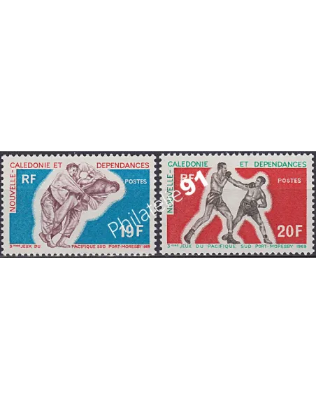 NOUVELLE CALEDONIE, n° 361 à 362, sports, collection timbres Dom-Tom
