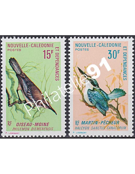 NOUVELLE CALEDONIE, n° 364 à 365, oiseaux, collection timbres Dom-Tom
