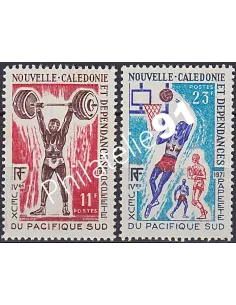 NOUVELLE CALEDONIE, n° 375 à 376, sports, collection timbres Dom-Tom