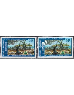 Nouvelle-Calédonie - Variété sur n° 404, Collection timbres Dom-Tom