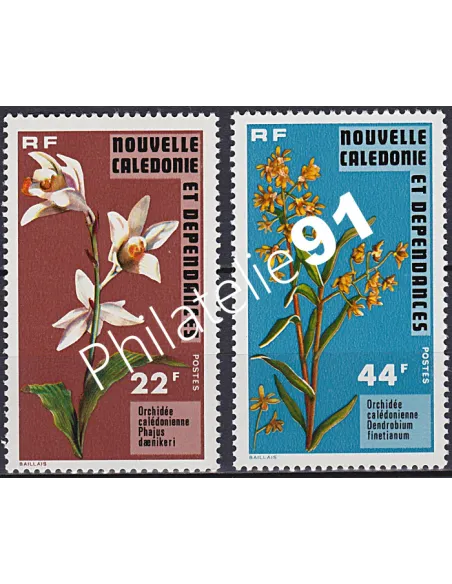 NOUVELLE CALEDONIE, n° 409 à 410, collection timbres Dom-Tom