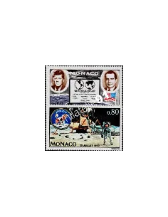 Timbres de Monaco n°  829 à 830 ** - Apollo XI