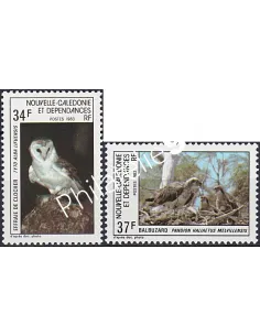 NOUVELLE CALEDONIE, n° 479 à 480,Rapaces, collection timbres Dom-Tom