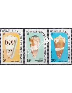 NOUVELLE CALEDONIE, n° 481 à 483, Coquillages, timbres Dom-Tom