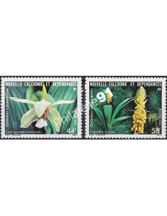 NOUVELLE CALEDONIE, n° 520 à 521, Orchidées, timbres Dom-Tom