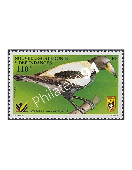 NOUVELLE CALEDONIE, n° 523, oiseau, collection timbres Dom-Tom