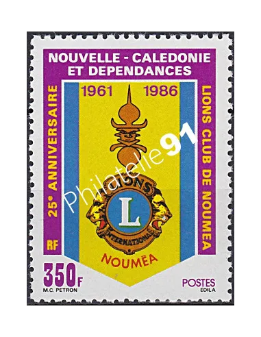 NOUVELLE CALEDONIE, n° 528, Lions Club de Nouméa, timbres Dom-Tom