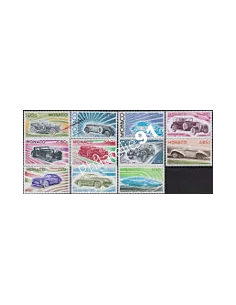 MONACO - n° 1018 à 1028 - Evolution des lignes de l'automobile