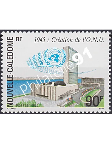 NOUVELLE CALEDONIE, n° 685, ONU, collection timbres Dom-Tom