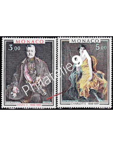 MONACO - n° 1286 à 1287 - Prince - Princesse de Monaco - Tableau