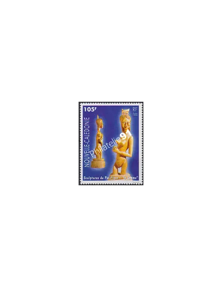NOUVELLE CALEDONIE, n° 722, sculptures, collection timbres Dom-Tom