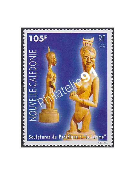 NOUVELLE CALEDONIE, n° 722, sculptures, collection timbres Dom-Tom