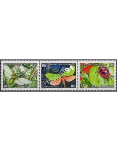 NOUVELLE CALEDONIE, n° 731 à 733, insectes, collection timbres Dom-Tom