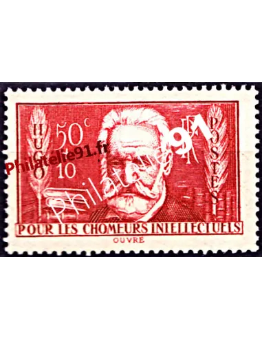 Timbre n° 332 - Au profit des Chômeurs intellectuels - Victor Hugo