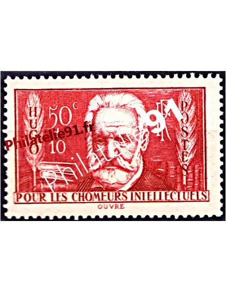 Timbre n° 332 - Au profit des Chômeurs intellectuels - Victor Hugo