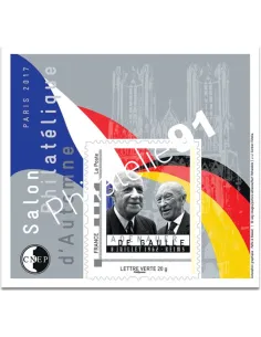 blocs CNEP n°75, Salon de Paris, Adenauer, De Gaulle, timbres France