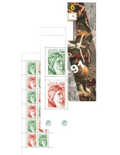Bloc 40 ans Sabine de Gandon, Salon d'Automne à Paris, timbres France
