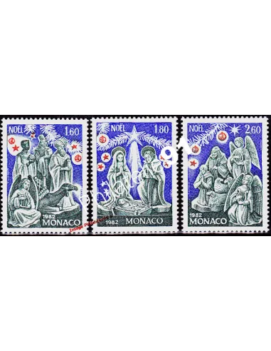 MONACO - n° 1352 et 1354 - Noël - Scènes de la Nativité