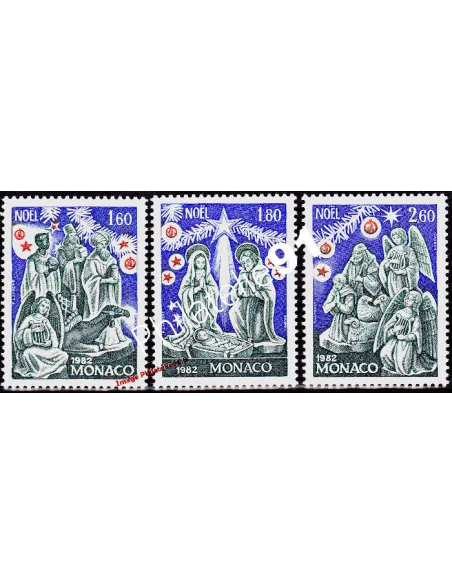 MONACO - n° 1352 et 1354 - Noël - Scènes de la Nativité