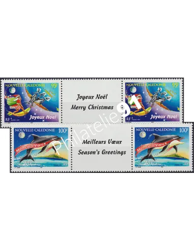 NOUVELLE CALEDONIE, n° 744 à 745,Paires, collection timbres Dom-Tom