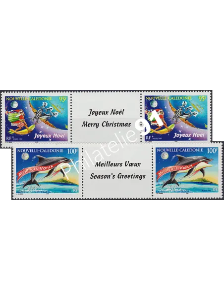 NOUVELLE CALEDONIE, n° 744 à 745,Paires, collection timbres Dom-Tom