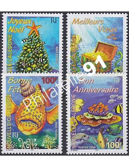 NOUVELLE CALEDONIE, n° 779 à 782, collection timbres Dom-Tom