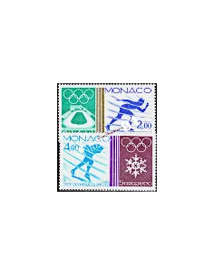 MONACO - n° 1416 - 1417 - Jeux olympiques d'hiver - Sarajevo
