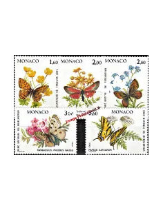 MONACO - n° 1420 à 1424 - Faune et Flore. Papillons et plantes