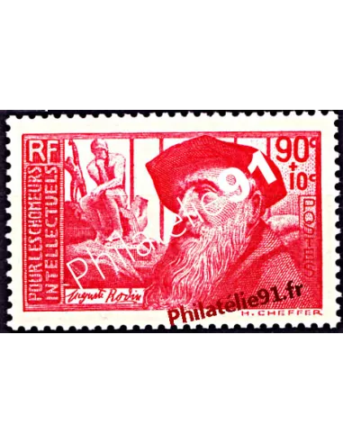 Timbre n° 344, Auguste Rodin, collection timbres France