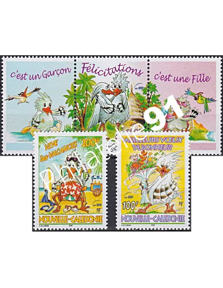 NOUVELLE CALEDONIE, n° 834 à 836, collection timbres Dom-Tom