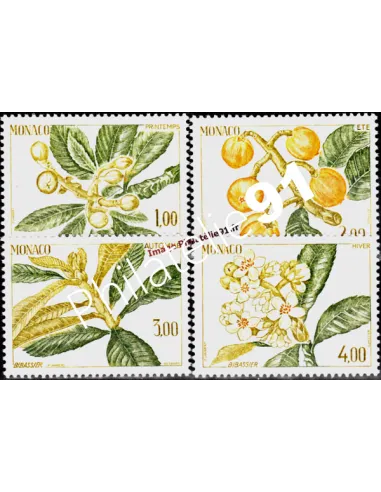 MONACO - n° 1467 à 1470 -(Issu du BF 31)  4 saisons. bibassier / néflier du Japo