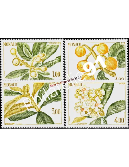 MONACO - n° 1467 à 1470 -(Issu du BF 31)  4 saisons. bibassier / néflier du Japo